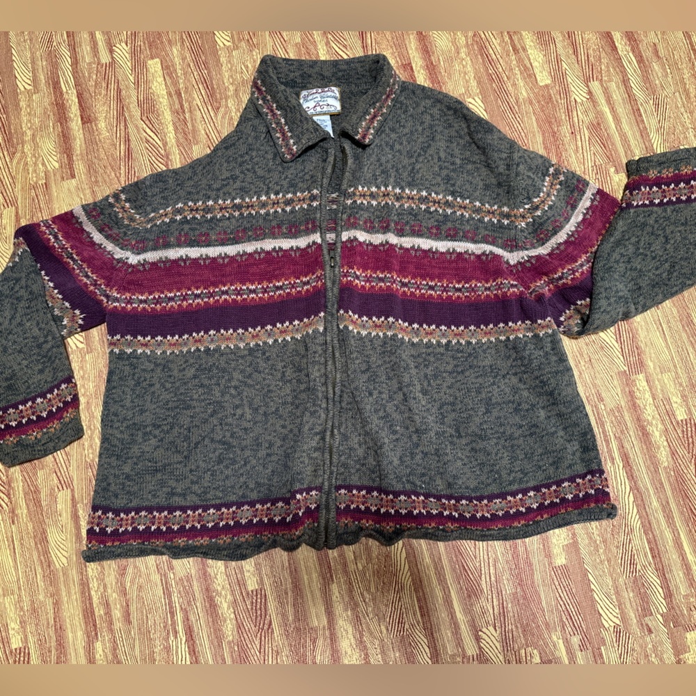 Cozy Multicolor Zip-Up Cardigan